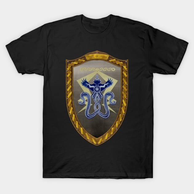 Stormfront (Shield Gold and Bronze Celtic Rope) T-Shirt by Swabcraft